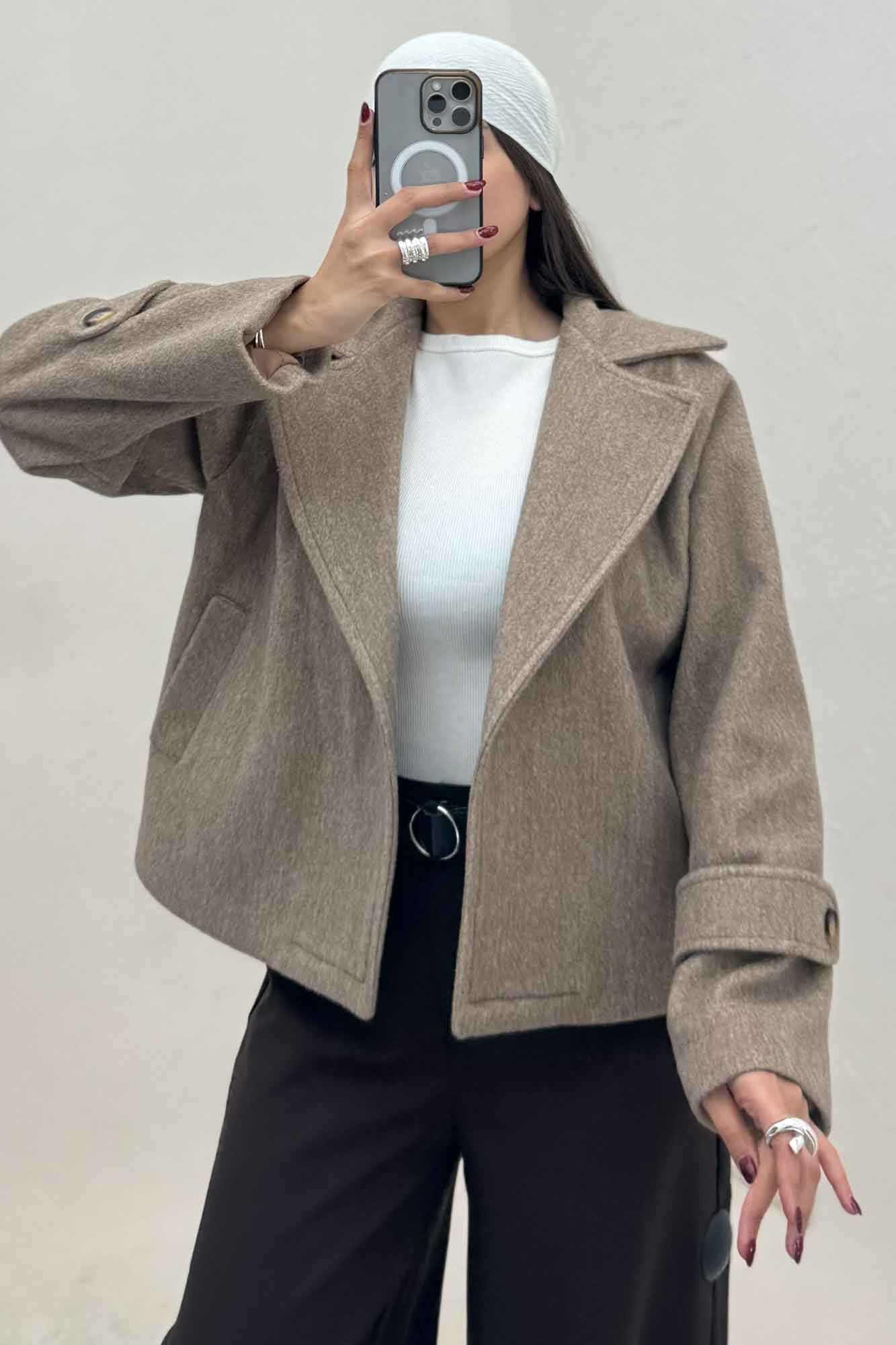 کت فوتر کشمیر یقه انگلیسی آستردار