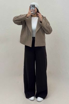 کت فوتر کشمیر یقه انگلیسی آستردار