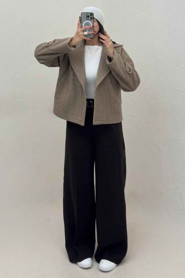 کت فوتر کشمیر یقه انگلیسی آستردار