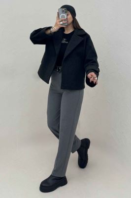 کت فوتر کشمیر یقه انگلیسی آستردار