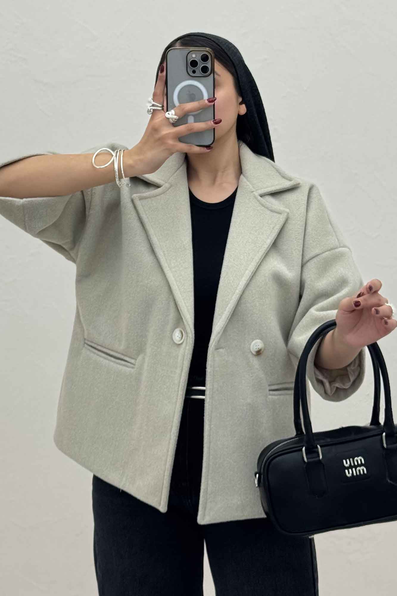 کت فوتر کشمیر آستردار دو دکمه 