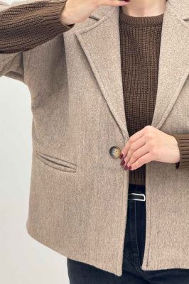 کت فوتر کشمیر آستردار دو دکمه 