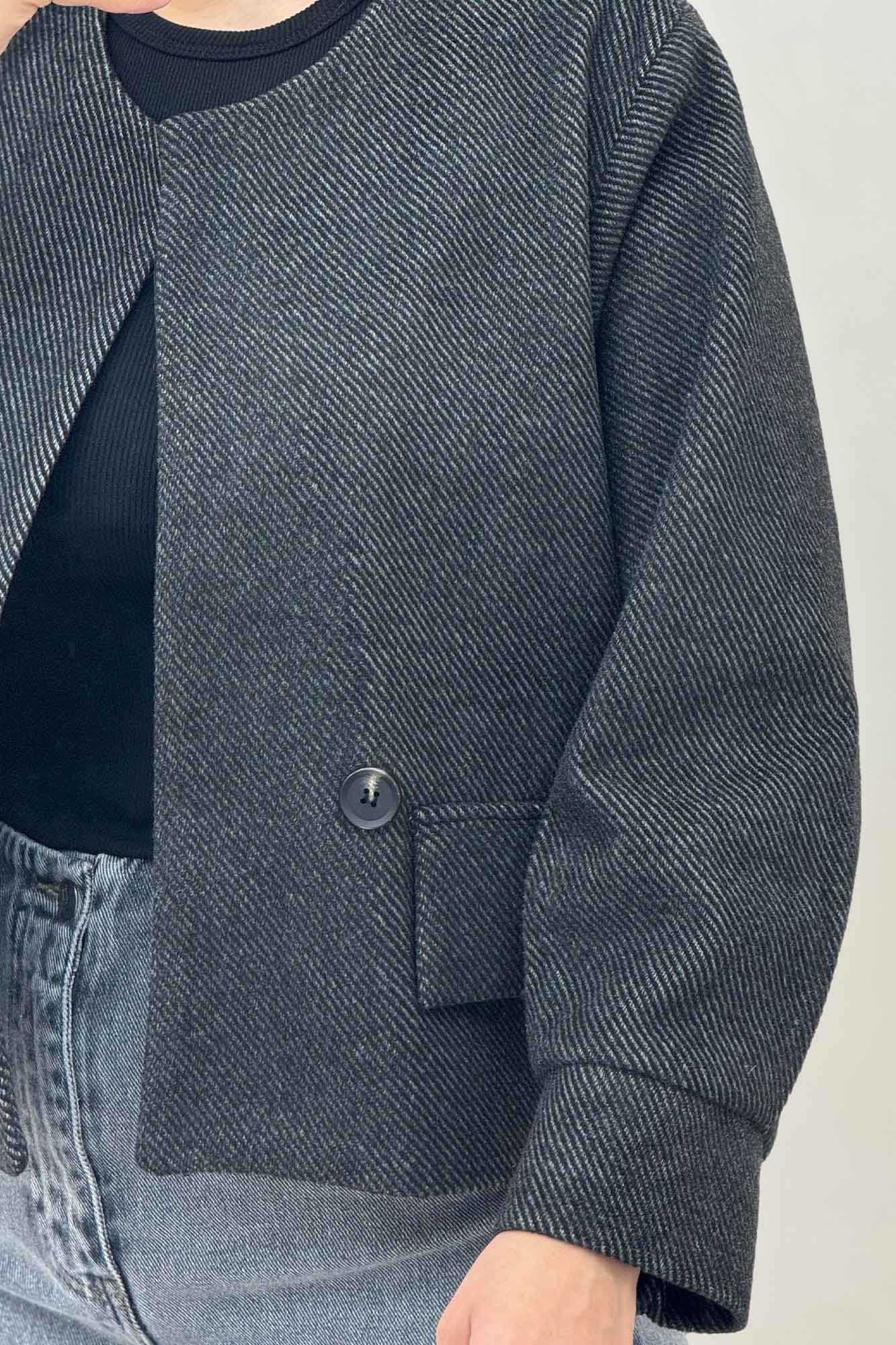 کت فوتر کجراه آستردار دو در جیب