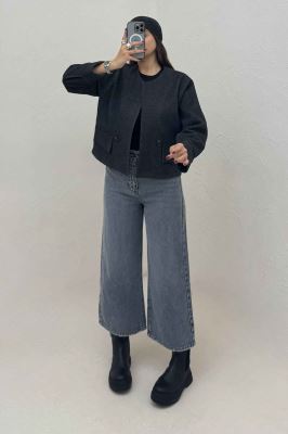 کت فوتر کجراه آستردار دو در جیب