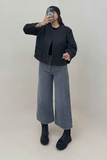 کت فوتر کجراه آستردار دو در جیب