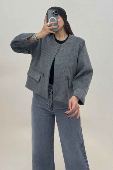 کت فوتر کجراه آستردار دو در جیب