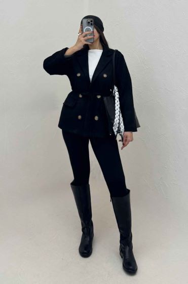 کت جیر آستردار شش دکمه