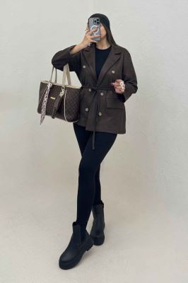 کت جیر آستردار شش دکمه