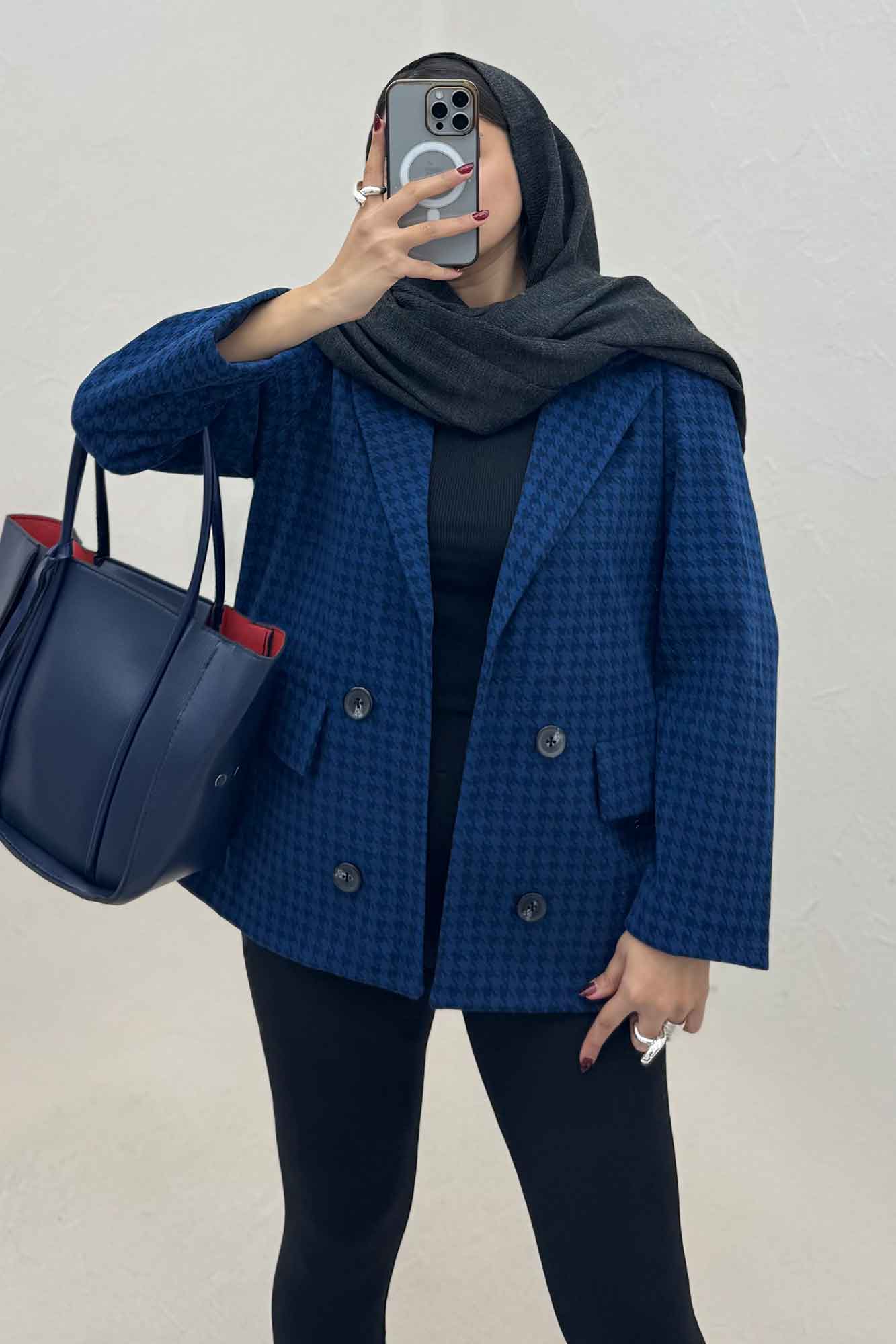 کت پیردوپل یقه انگلیسی آستردار