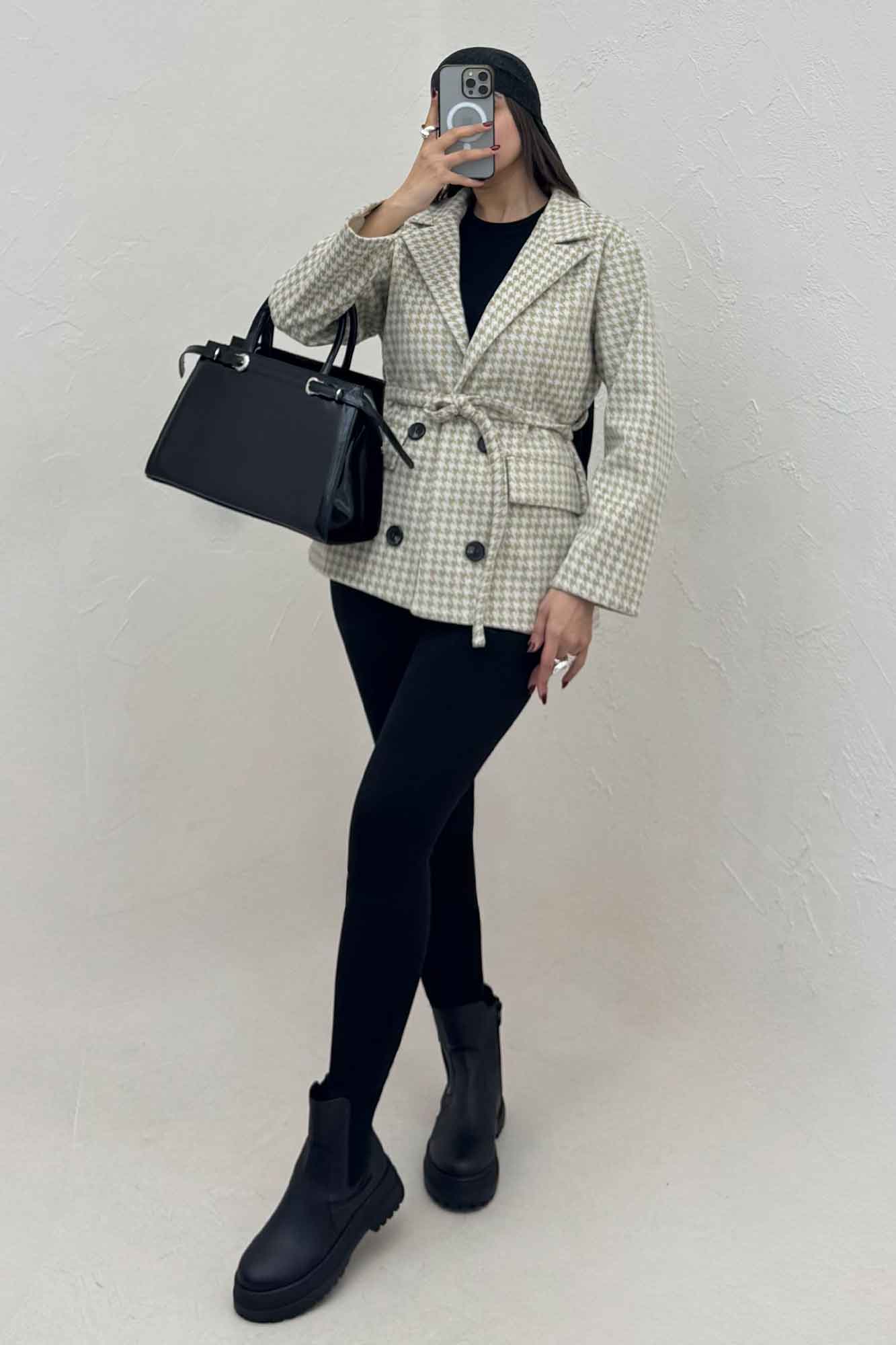 کت پیردوپل یقه انگلیسی آستردار