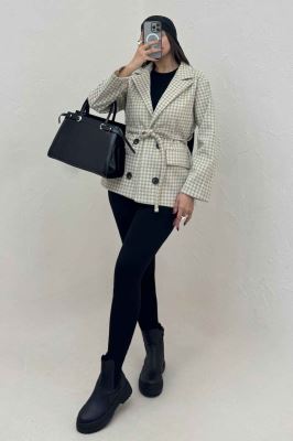 کت پیردوپل یقه انگلیسی آستردار