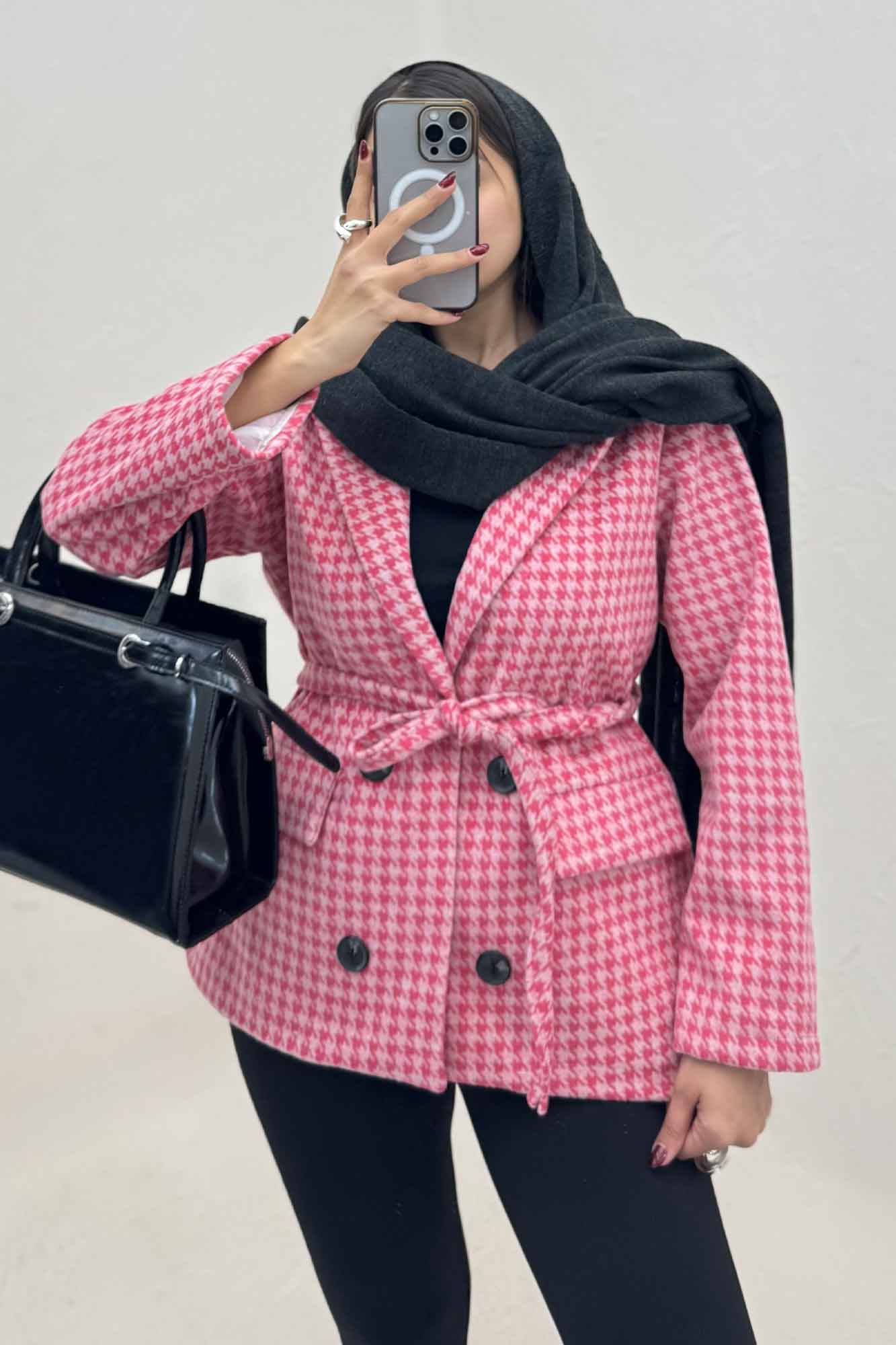 کت پیردوپل یقه انگلیسی آستردار