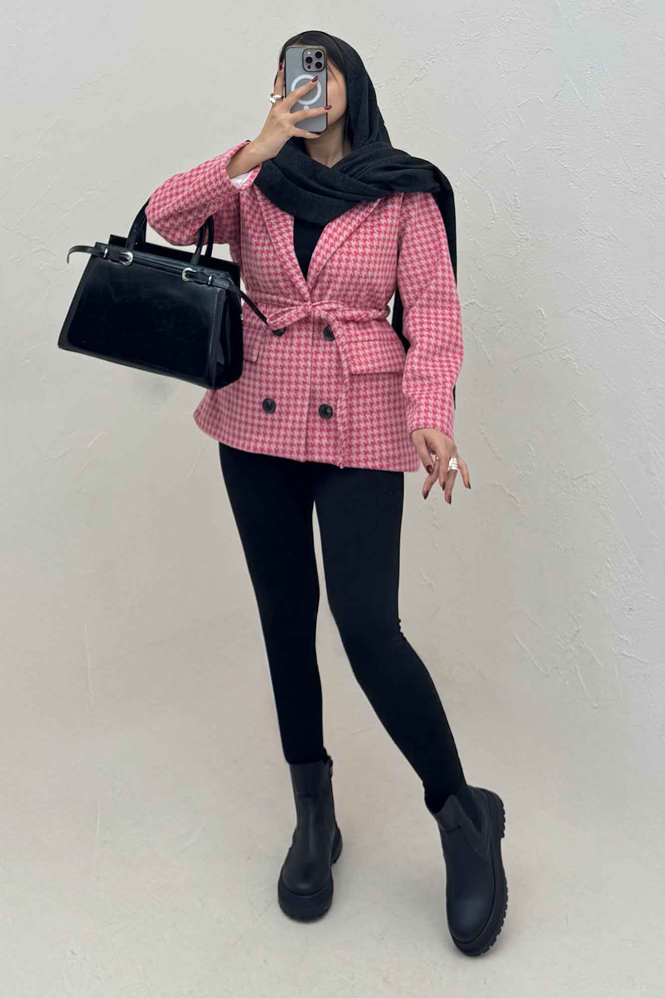 کت پیردوپل یقه انگلیسی آستردار