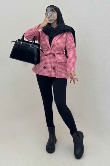 کت پیردوپل یقه انگلیسی آستردار