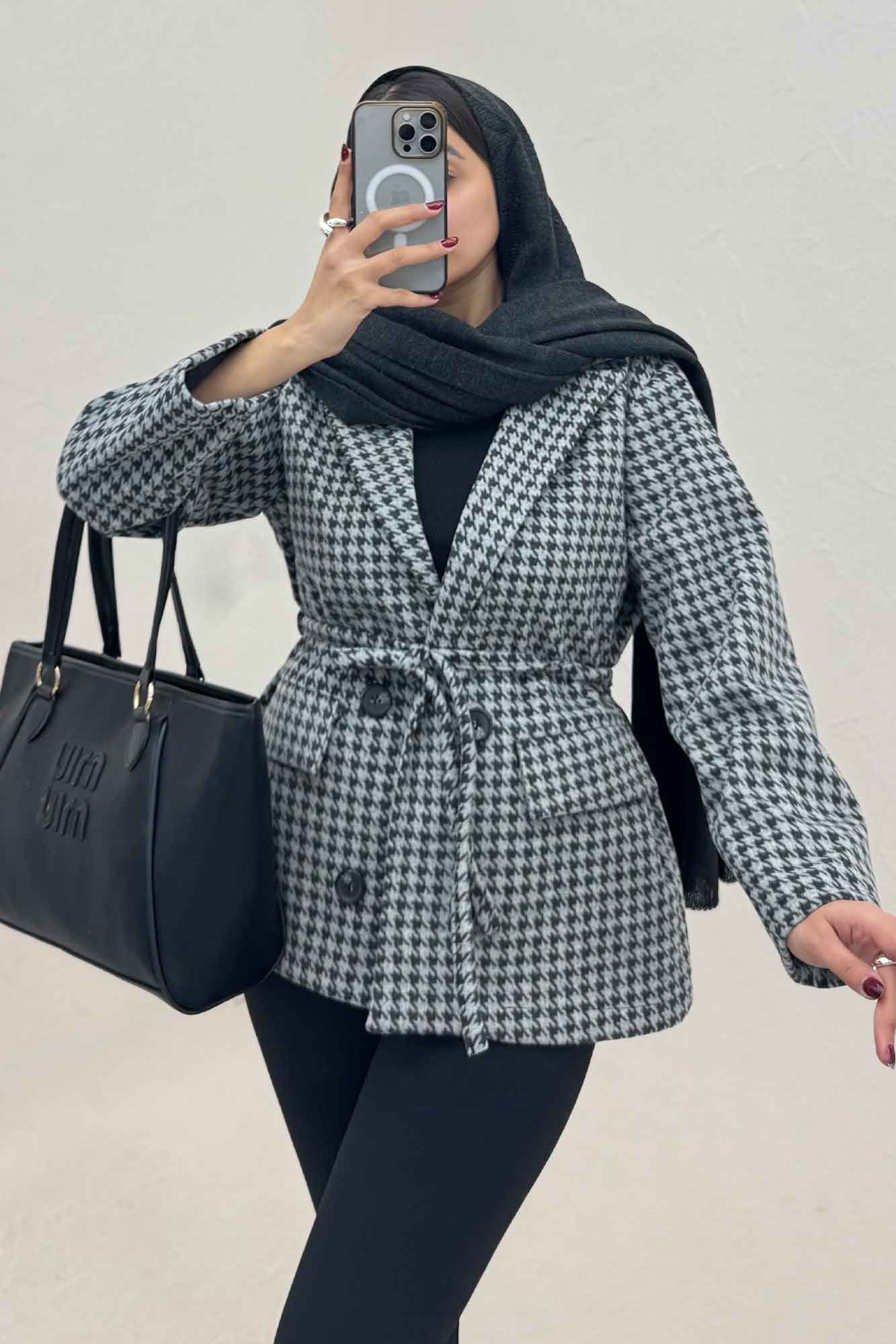 کت پیردوپل یقه انگلیسی آستردار