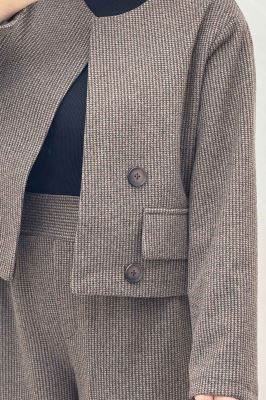 ست کت و شلوار پیردوپل ریز آستردار