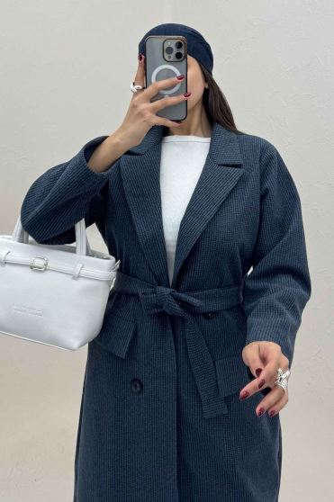 پالتو فوتر بلند پیردوپل ریز آستردار