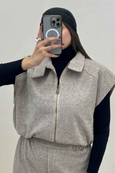 ست وست و شلوار کبریتی اویشو آستردار