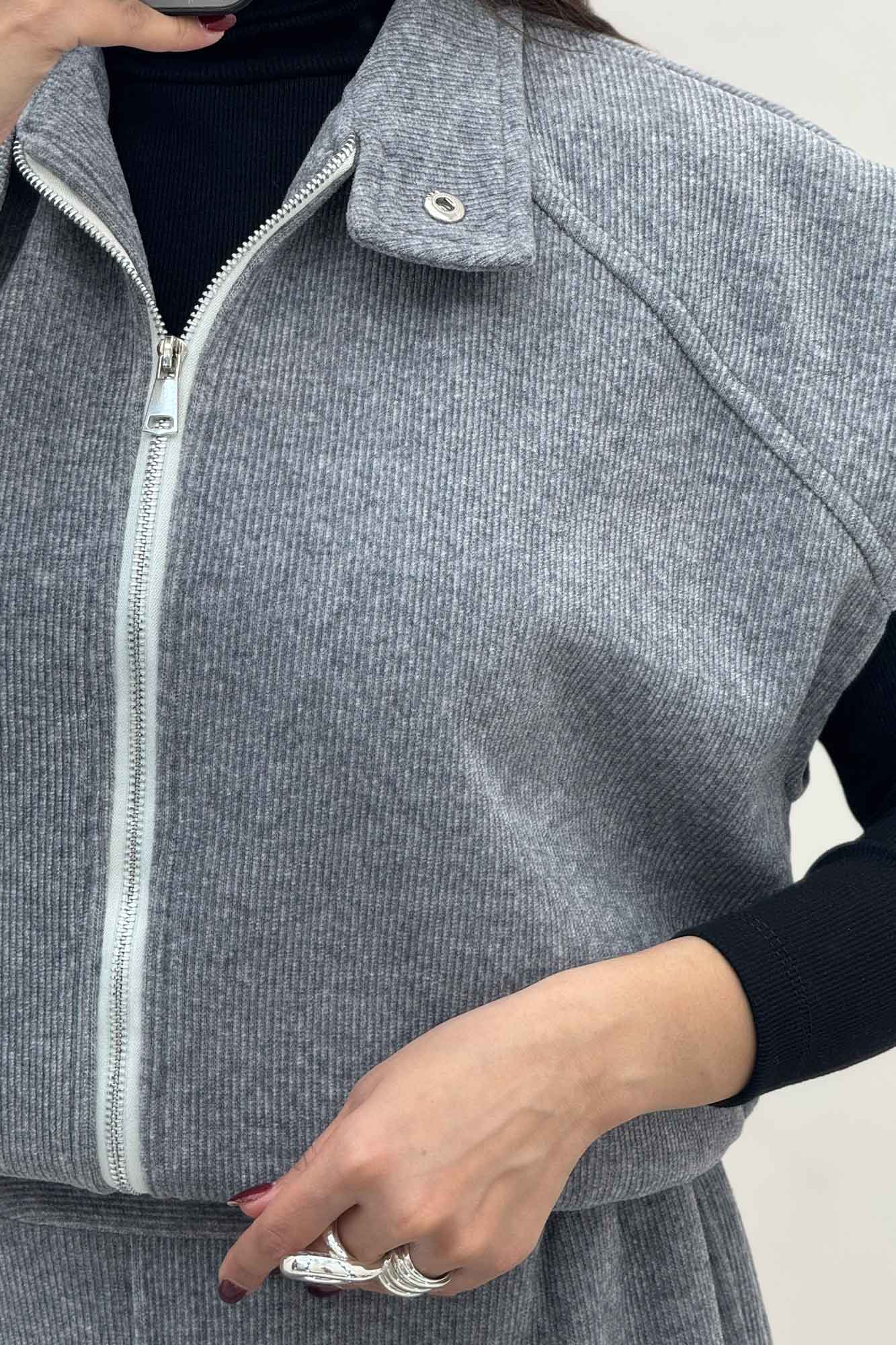 ست وست و شلوار کبریتی اویشو آستردار