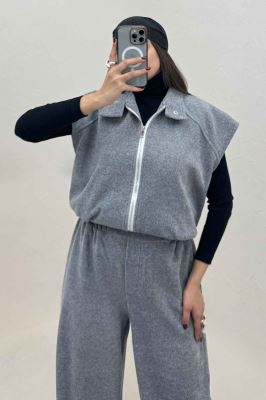 ست وست و شلوار کبریتی اویشو آستردار