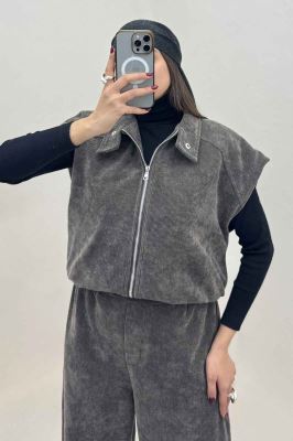 ست وست و شلوار کبریتی اویشو آستردار