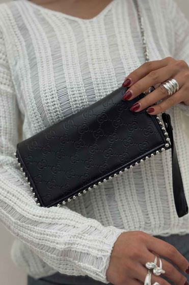 کیف پاسپورتی سه خانه دور مروارید 4295