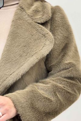 کت پوست آستردار یقه انگلیسی