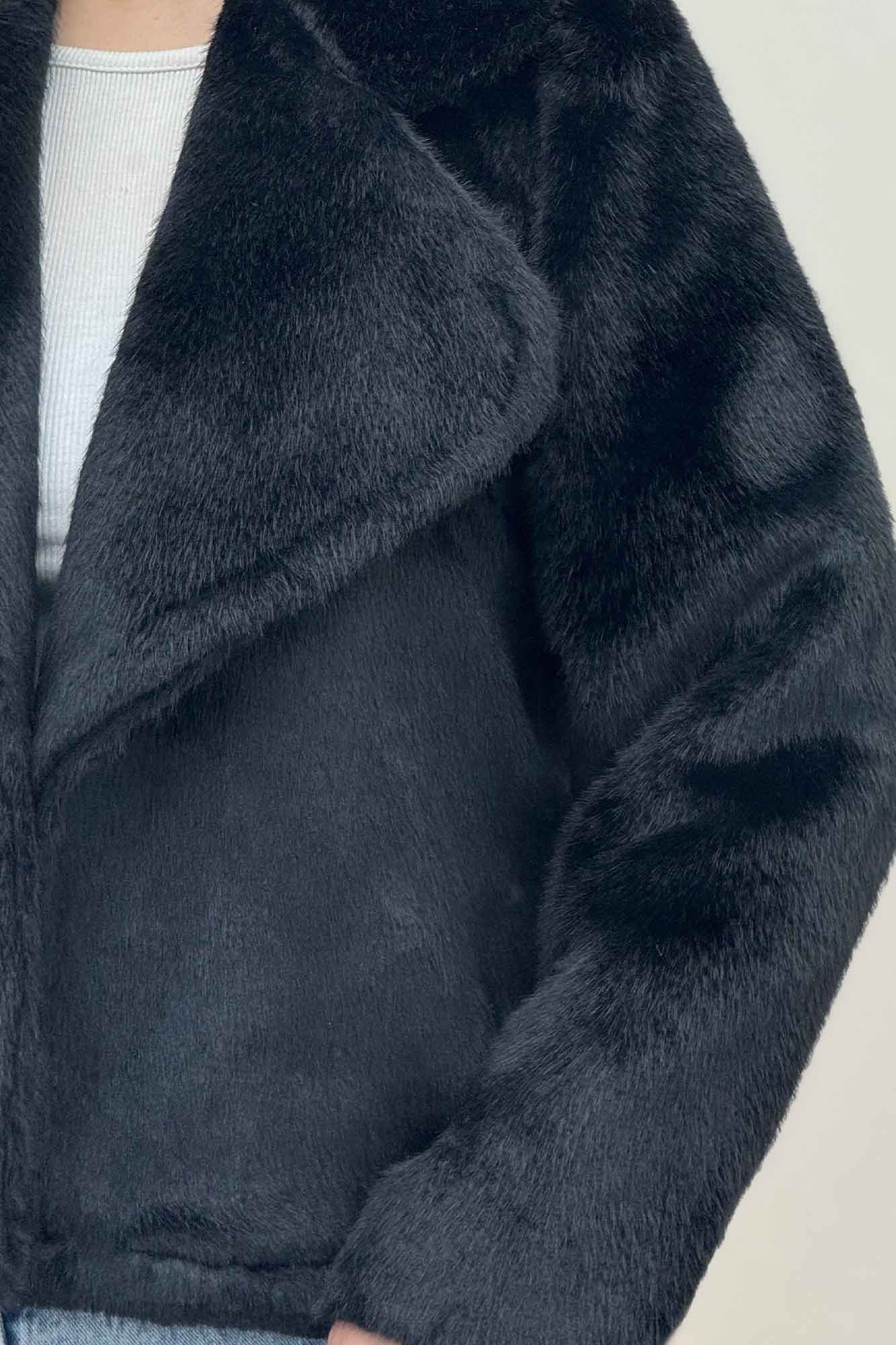 کت پوست آستردار یقه انگلیسی