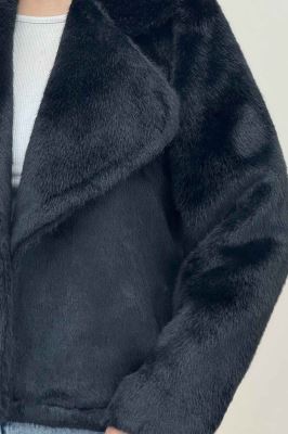 کت پوست آستردار یقه انگلیسی