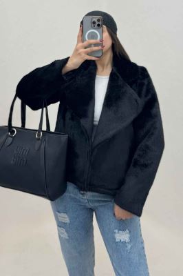 کت پوست آستردار یقه انگلیسی