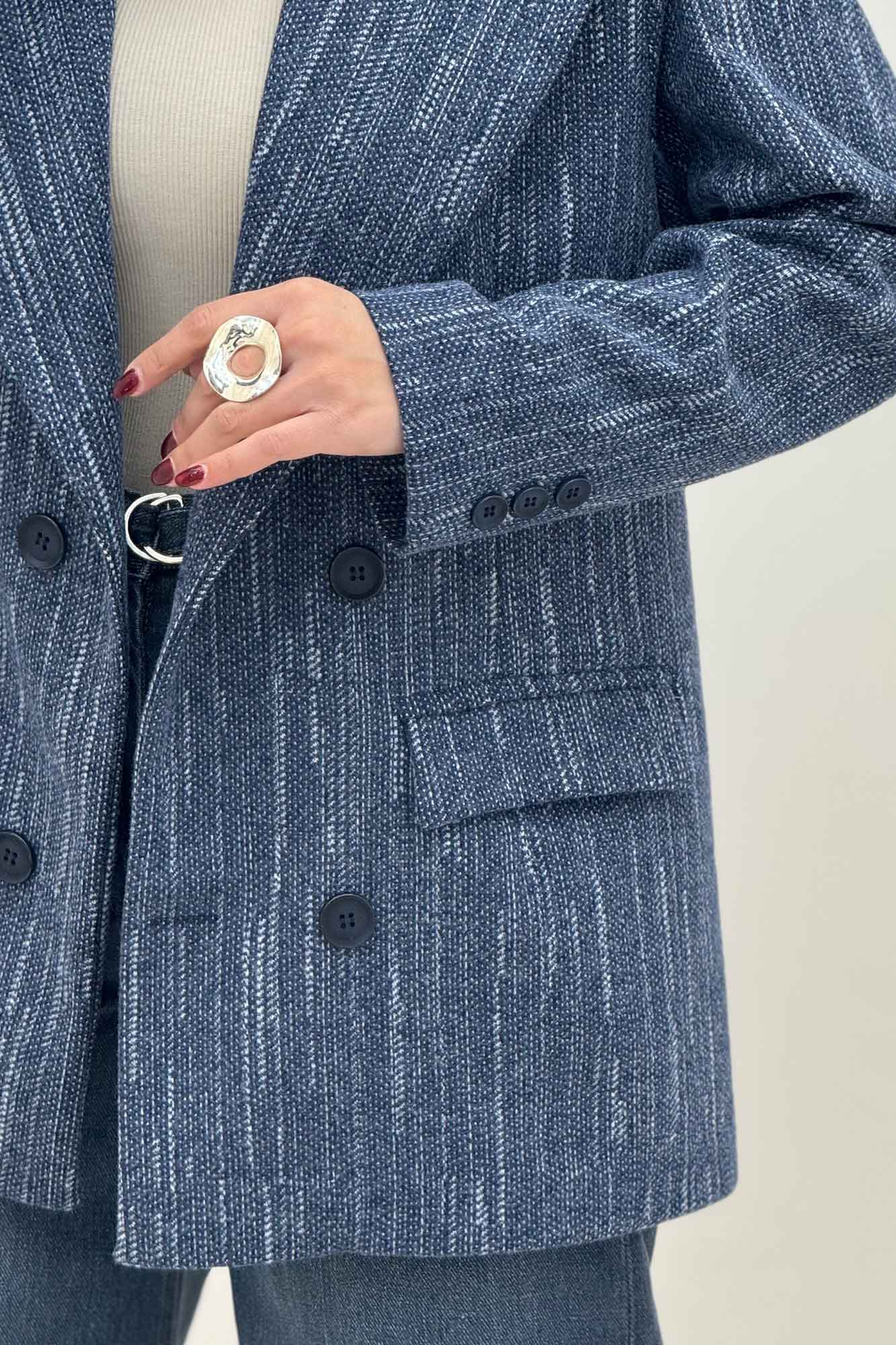 کت فوتر خط چین آستردار پشت چاکدار