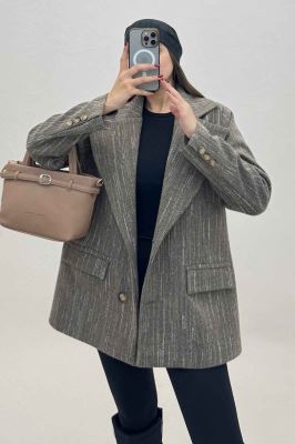 کت فوتر خط چین آستردار پشت چاکدار