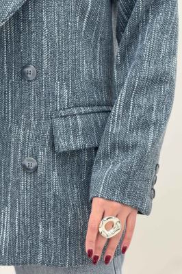 کت فوتر خط چین آستردار پشت چاکدار