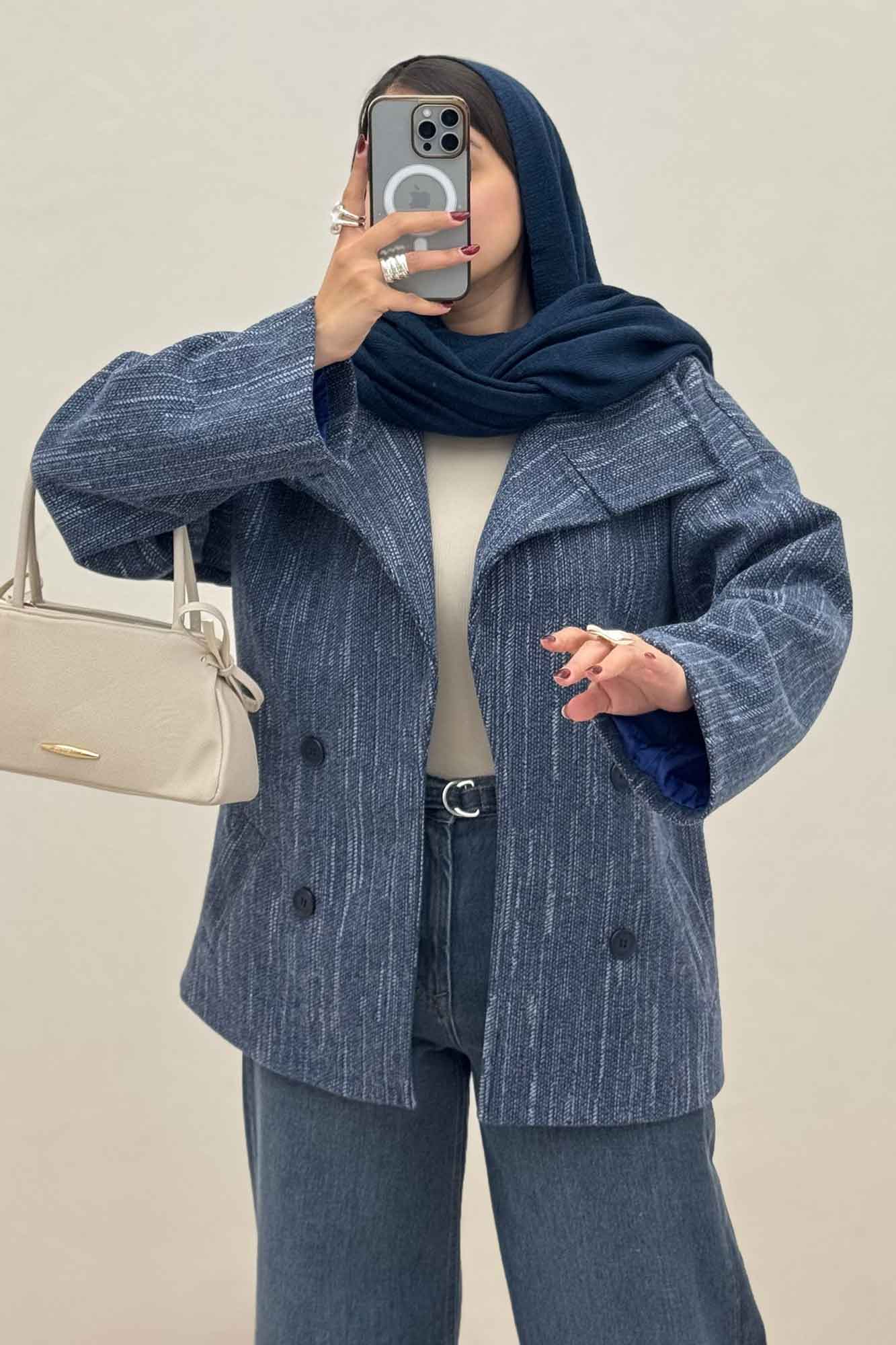 کت فوتر خط چین آستردار یقه چاک