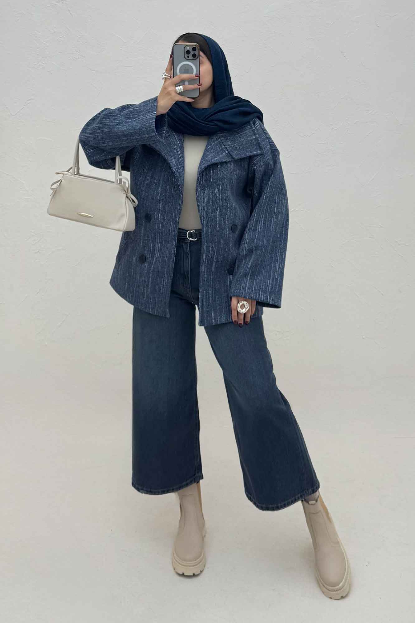 کت فوتر خط چین آستردار یقه چاک