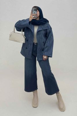 کت فوتر خط چین آستردار یقه چاک