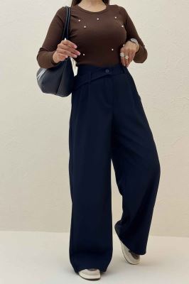 شلوار بزیاق پشت کش کمر پلدار