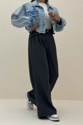 شلوار بزیاق پشت کش کمر پلدار