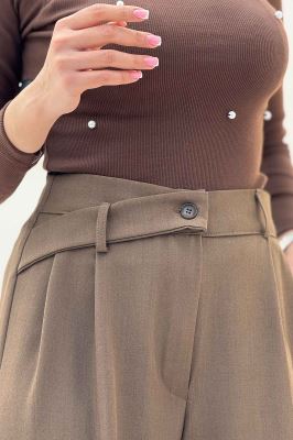 شلوار بزیاق پشت کش کمر پلدار