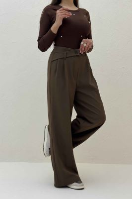 شلوار بزیاق پشت کش کمر پلدار