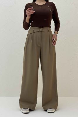 شلوار بزیاق پشت کش کمر پلدار