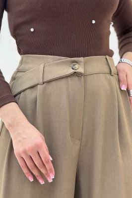 شلوار بزیاق پشت کش کمر پلدار