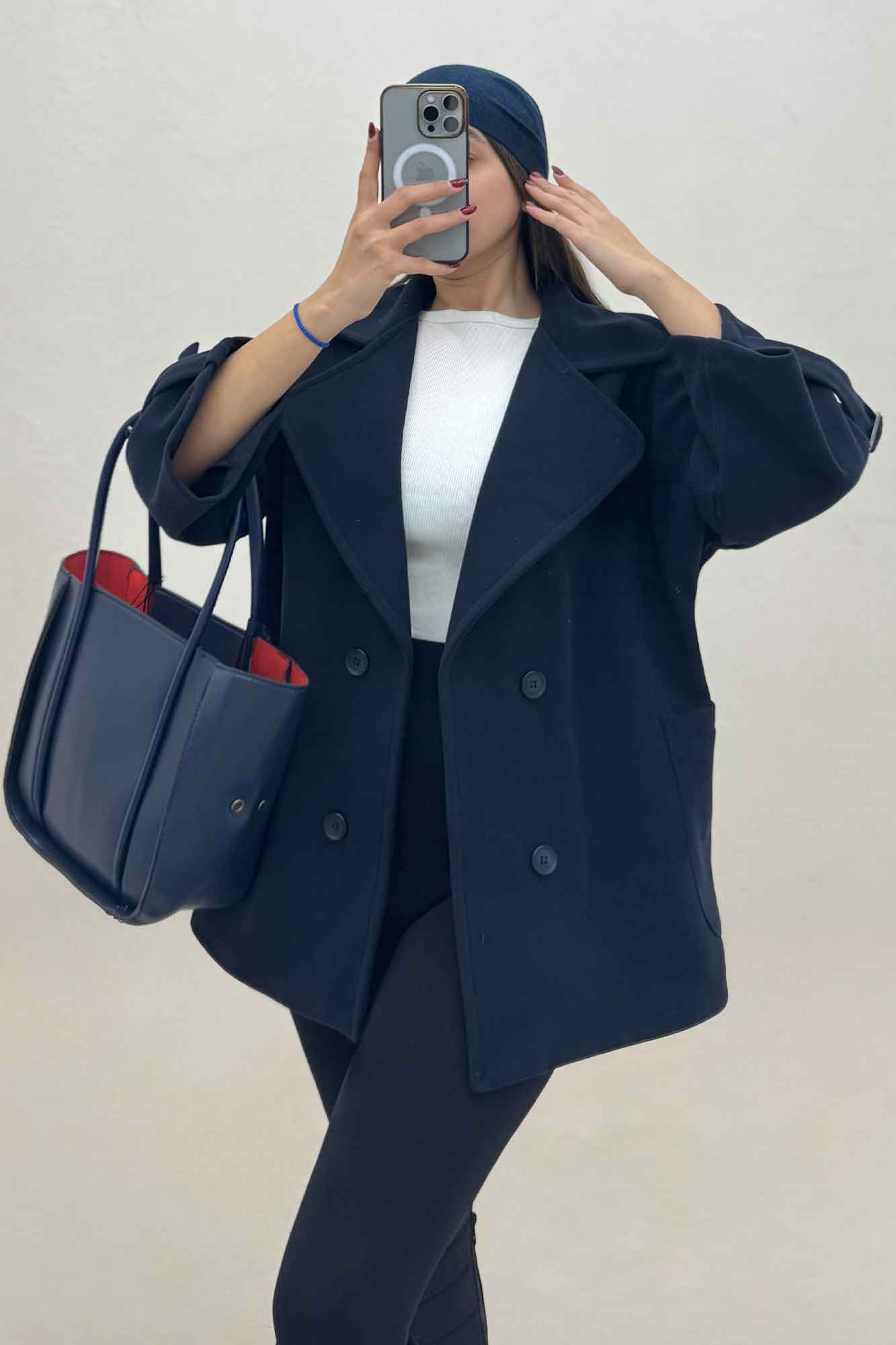 کت یقه پهن فوتر آستین سگک دار EXPORT