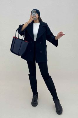 کت یقه پهن فوتر آستین سگک دار EXPORT