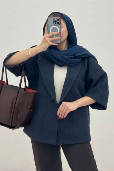 کت فوتر کشمیر آستین سه رب دو دکمه 