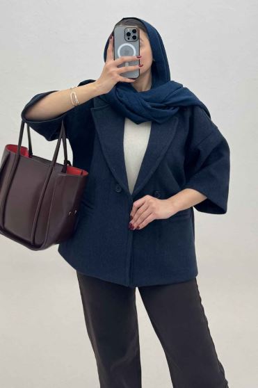 کت فوتر کشمیر آستین سه رب دو دکمه 