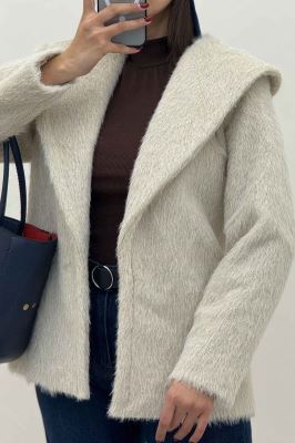 کت خز شاین دار یقه شالی