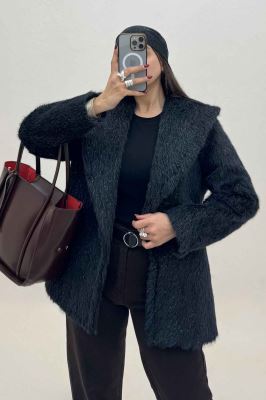 کت خز شاین دار یقه شالی