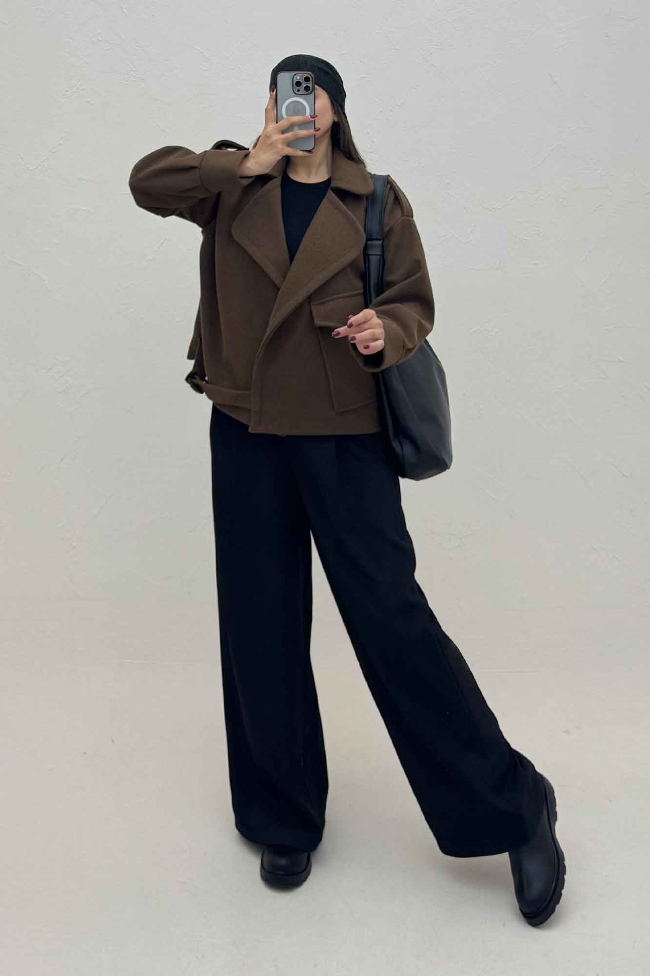 کت یقه ب ب فوتر تک جیب پاکتی (آستردار)