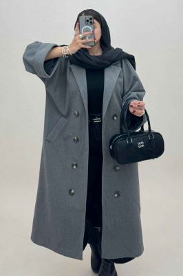 پالتو فوتر بلند آستردار آستین پاکتی